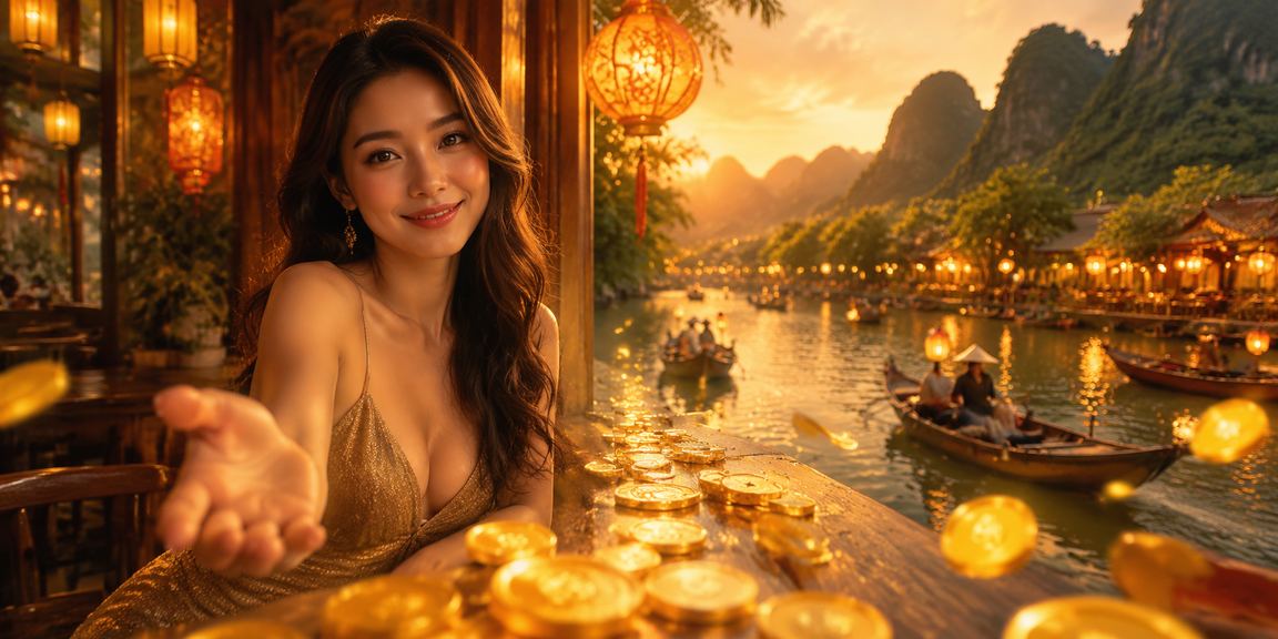 Người dùng ở Hội An đọc ưu đãi slots trong quán cà phê